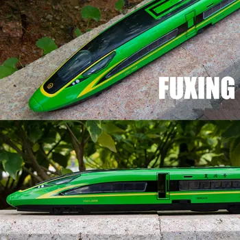 De înaltă calitate 1:87 aliaj dublu secțiunea feroviară de mare viteză model,simulat de lumină și sunet de tren jucării,rafinat, cadouri,en-gros
