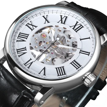 Ceas mecanic Barbati Brand de Lux Clasic Wirst Ceas Pentru Bărbați Schelet din Piele Trupa Dropshipping 2020 cel Mai bine Vandut Produs часы