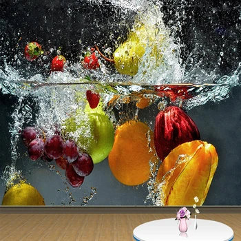 Modern de Personalitate Creatoare de Fructe care se Încadrează În Apă Murale 3D Tapet Sala de Mese Cafenea Fondul gazete de Perete Papel De Parede 3 D