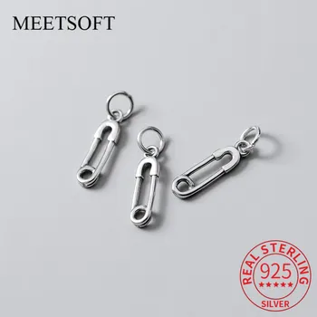 MEETSOFT Argint 925 Design Rafinat Pin Modelare Farmec Design Clasic Colier Handmade, Accesorii Bijuterii a Face Constatări