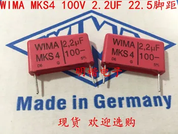 2020 vânzare fierbinte 10buc/20buc Germania WIMA MKS4 100V 2.2 UF 225 100V 2U2 P: 22.5 mm Audio condensator transport gratuit