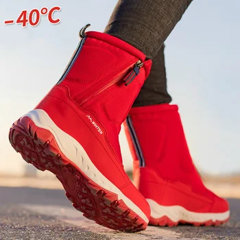 Cizme pentru femei Non-alunecare, Impermeabil de Iarna Glezna Cizme de Zapada Platforma de Iarnă Pantofi pentru Femei, cu Blana Groasă Botas Mujer Coapsei Cizme Înalte