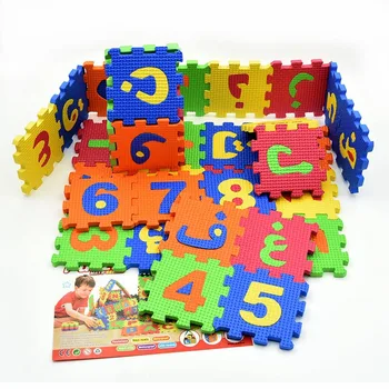 36Pcs 9.0*9.0 cm Ecologic Spuma EVA Puzzle arabă Mat Joc de Puzzle de Podea Covoare Copii Covoare Pad Jucării Învețe Litere Numărul