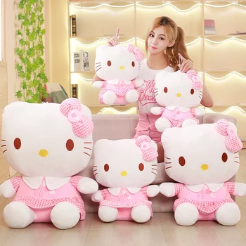 De Dimensiuni Mari Hello Kitty Sanrio Pluș Peluche Kt De Cat Papusa De Plus Umplute De Animale Drăguț De Pluș Jucărie Kt Ragdoll Decor Acasă Cadou Fata