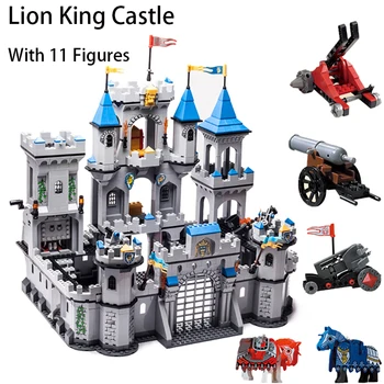 Moc Regele Castelul Cavalerilor Cetății Nava Blocuri Diy Militare De Război Joc Cu Cifre Model Cărămizi Jucării Pentru Copii Cadouri