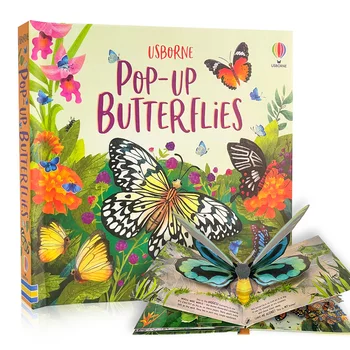 Usborne Pop-Up Fluturi engleză 3D Clapeta de Cărți ilustrate pentru Copii Activitate de Citire Carte de Învățare Montessori Materiale Copil Cadou