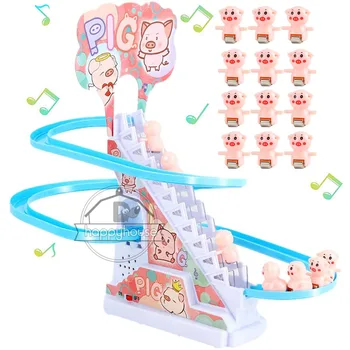 Jucarii pentru copii Electric Rață Urcatul Scarilor Jucărie pentru Băieți și Fete de Rață Piesa Slide Jucării Lumini Muzicale Jucării pentru Copii pentru Copii 2 3 4 5 an