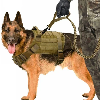 Tactic Câine Vestă Respirabil Militare Haine de Câine cu Molle și Mâner Robust Pentru Formare de Mers pe jos Militare Dog Harness
