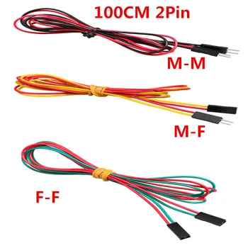 DIY Piese Electronice 20buc/lot 2pin 100cm bărbați M-F F-F Cabluri de legătură 2.54 mm AWG24 DuPont Cablu Pentru imprimantă 3D