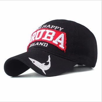 Noua Moda ARUBA rechin Broderie Șapcă de Baseball Bărbați Femei fericite pe insula scrisoare sport Casual Bumbac soare tatăl pălărie pălărie capac
