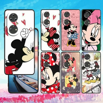 Mickey Mouse-ul de Animație Pentru Huawei P50 P40 P30 P20 Lite 5G Pro Nova 5T Y9S Y9 Prim-Y6 2019 Silicon Negru Caz de Telefon