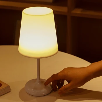 LED cu Senzor Tactil Lampă de Masă Estompat LED Lumina de Noapte Lumina de Birou cu USB Încărcător de Control de la Distanță pentru Birou Dormitor Acasă