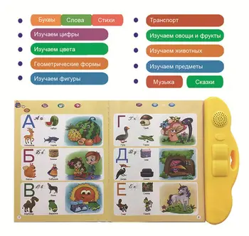 2022 Nou Rus Sunet Electronic De Carte Carte De Învățământ Jucărie Copil De Limbă Rusă De Lectură