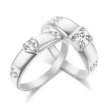 De lux Inel Seturi de Cuplu Argint 925 Moissanite Inele cu Diamante pentru Femei 18k Adevărat Placat cu Aur de Bijuterii de Nunta GRA Certificat
