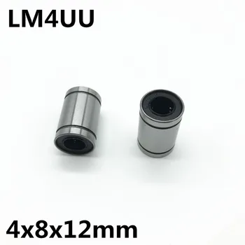 2 buc LM4UU rulment cu bile diametru interior 4x8x12mm ghid liniară a axei optice rulmenti rulmenti Liniari de mișcare de înaltă calitate LM4