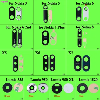 Spate aparat de Fotografiat Lentilă de Sticlă Capac Pentru Nokia 5 6 8 X5 X6 X7 5.1 6.1 8.1 7 Plus Lumia 535 950 950XL 1520 Cu Autocolant de Înlocuire