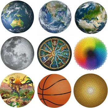 1000 Piese Puzzle Jucărie de Învățământ Peisaj Spațiu, Stele, Luna, Pământul Dropship Runda de Joc de Puzzle Jucării pentru Adulți Copii Cadouri