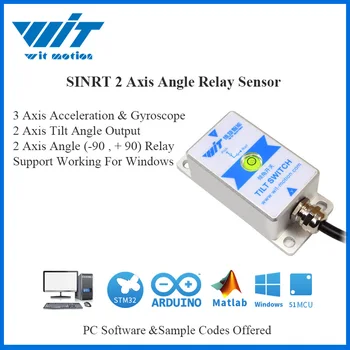 WitMotion SINRT 2 Axe Releu de Înaltă Precizie AHRS Măsurarea Unghiului de Înclinare Senzor si Alarma Comutator & rezistent la apa IP67& Anti-vibrații