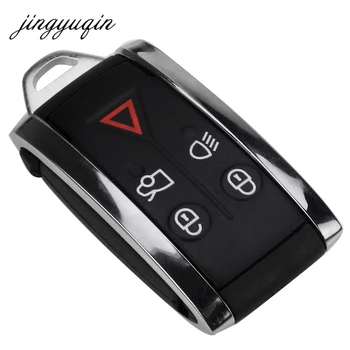 jingyuqin 5 Butoane Cheie Fob Shell Pentru Jaguar X XF XK XKR Nou de la Distanță Inteligent Prox Caz Carcasa + Lama de Înlocuire