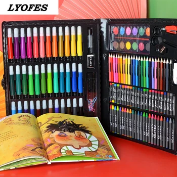150 Buc Artă Pentru Copii Set Copii Set De Desen De Culoare De Apă Stilou Creioane Ulei Pastel Pictura Instrument De Desen Artă Set De Papetărie