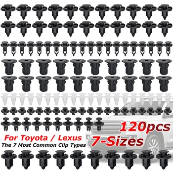 7 Dimensiuni Masina Panou Ornamental Clipuri Bara Capota aripi de Fixare Împinge Nituri Pentru Toyota Corolla, RAV4 Camry Prius, Auris Lexus RX ESTE