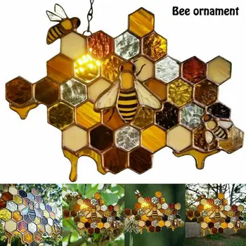 Regina si Proteja Miere de albine Suncatcher de Albine Suncatchers Pentru Windows Home Perete Agățat Ornamente Decor Bondar Art Garden Decor