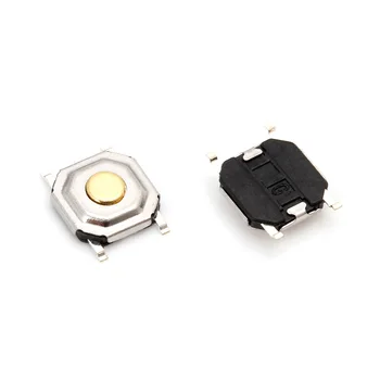 100 x Impermeabil Microîntrerupător Tactile Tact Buton Comutator de Moment SMD 4 Pin 97BB