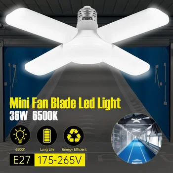80W Bec LED E27 Evantai Bec 18/28/36W Mini Pliabil OZN Garaj de Lumină Lampă cu LED-uri Spotlight pentru Acasă de Iluminat Industrial
