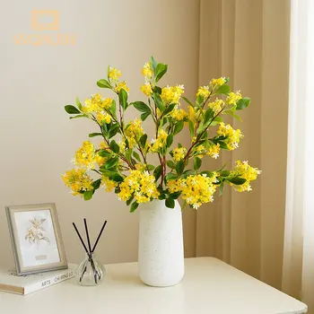 Simulate Cimbru De Aur Osmanthus Simulat Flori De Plastic, Accesorii Pentru Casa Masă Cameră Decor Flori De Liliac Flori False
