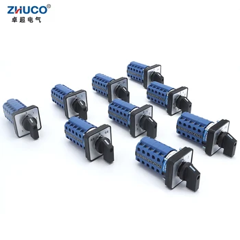 ZHUCO SZW26/LW26-20 5 Poli 20A 660V 64X64 mm 48X48 mm Circuitului Motorului de Comandă Buton de Selecție a Cam Comutator Rotativ