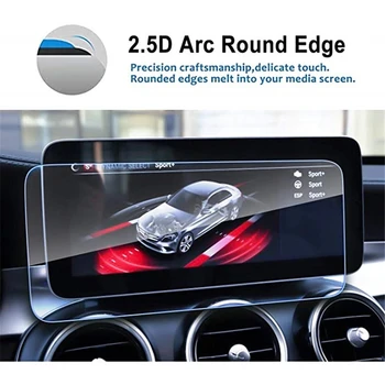 Navigatie auto cu Ecran Protector pentru Benz 2019 C-Class W205 10.25 Inch,Sticlă Călită Audio Infotainment Film Protector