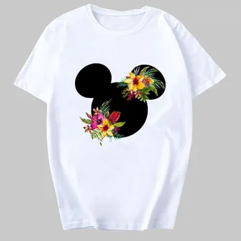 Disney Mini Imprimare T Tricoul 2021 Noi De Vara Femei Maneca Scurta Top Tee Casual Femei Femei T Shirt Plus Dimensiune Haine De Femei