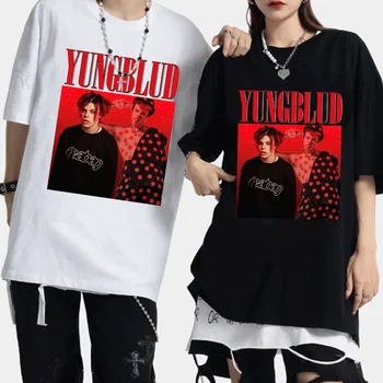 Cantareata Yungblud Tipărite Bărbați Femei T-shirt Strada Hip Hop Trend Scurt cu mâneci Supradimensionate Harajuku Camasi de Vara Noul Tricou