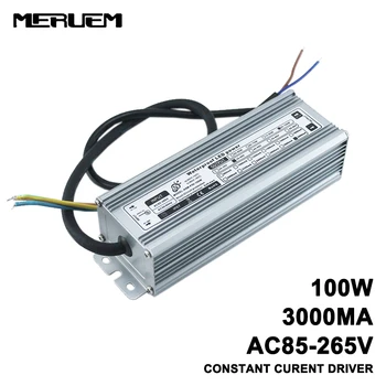 100W rezistent la apa IP65 LED Driver, AC85-265V Să-DC30-36V 3000mA Alimentare de Curent Constant, Ușă Afară Proiectoare Transformator