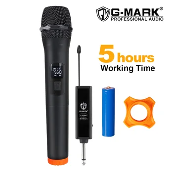 Microfon Wireless G-MARK X110V Mic Portabile Baterie Reîncărcabilă Pentru Petrecere Karaoke Acasă Întâlnire Școală a Bisericii Show
