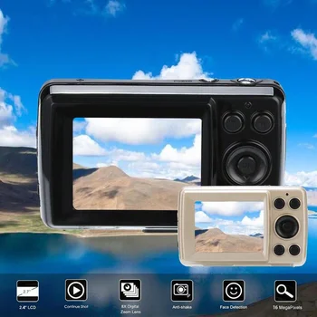 2.4 Ecran HD aparat de Fotografiat Digital 16MP Anti-Shake de Detectare a Feței Gol Video