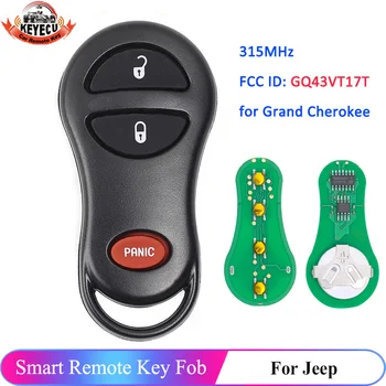KEYECU 3 Buton 315MHz FCC: GQ43VT17T pentru Jeep Grand Cherokee 1998 1999 2000 2001 2002 2003 2004 Fob de la Distanță Masina Smart Key