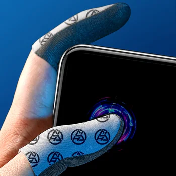 2 Pc-uri Mobile Joc Deget Mănuși Sweatproof Anti-alunecare Ecran Tactil cu Degetul Maneca Respirabil Jocuri Degetului Acoperire Pentru Gamer