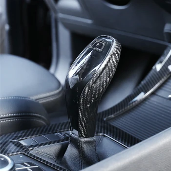 1buc Real Fibra de Carbon Modificarea Autocolante Mâner Mașină de Schimbare Viteze Pentru BMW seria 1 seria 2 X1 X2 2018-2020