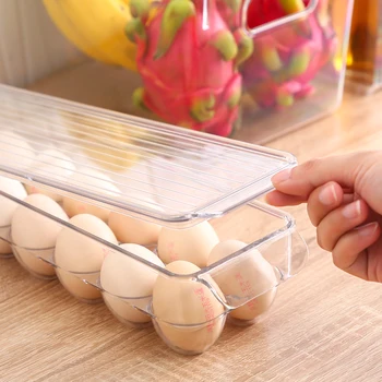 FOLOBE Bucătărie Ou Cutie de Depozitare Durabil Acrilice Frigider Organizator Transparent de Mare Capacitate Container Pentru 14 Ouă