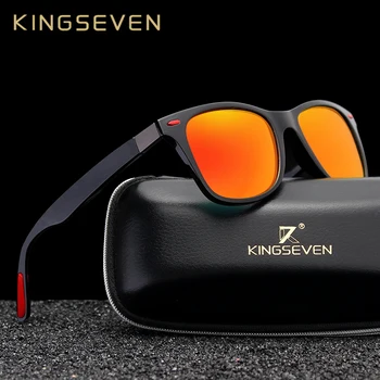 Original KINGSEVEN Brand Clasic Polarizat ochelari de Soare Barbati Femei Conducere Cadru Pătrat Ochelari de Soare Ochelari de cal de sex Masculin UV400 Gafas De Sol