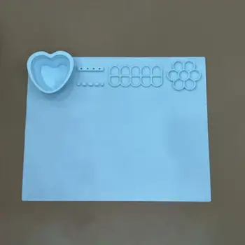 Silicon Mat Ambarcațiune Creative Ușor de Curățat cu Cupa de Curățenie pentru Artist Desen Mat Silicon Pictura Mat