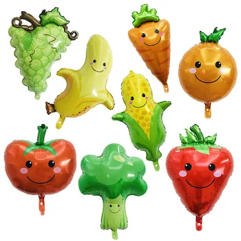 Desene animate jucarie baloane de fructe și legume formă baloane petrecere de ziua pentru copii decorarea și amenajarea baloane