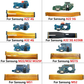 Noul USB Port de Încărcare Conector Bord + Placa de baza Flex Pentru Samsung A22 A32 4G A33 5G M22 M31S M32 M325F M51 M52 Placa de Încărcare