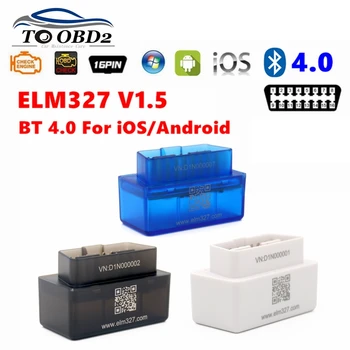 NOUL mini ELM327 V1.5 Bluetooth 4.0 Cititor de Cod de Sprijin 9 protocoale ELM 327 1.5 Diagnosticare OBD2 Interfata Pentru IOS, Android, Windows