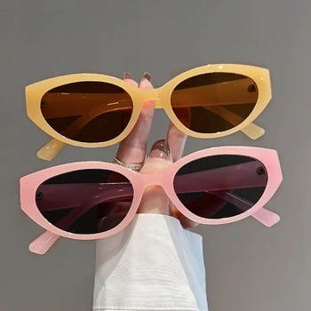 KAMMPT Vintage Oval ochelari de Soare pentru Femei 2022 Moda Retro Bomboane de Culoare Nuante de sex Feminin de Ochelari de Brand Design UV400 Ochelari de Soare