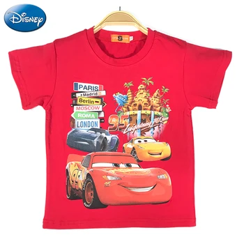 Disney Boy tricou de Vară cu mânecă Scurtă pentru Copii Haine pentru Copii din Bumbac de Masina McQueen Moda Copii Topuri Haine Anime 3-8 Ani