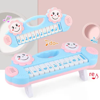 Muzica de pian Joc Orga Electronica pentru Copii Instrument ABS 12 Taste Portabil Cadou Copil de Desene animate Model Devreme Jucărie de Învățământ