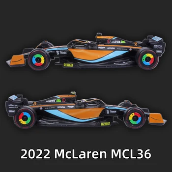 Bburago 1:43 2022 McLaren MCL36 C42 F1-75 RB18 W13 F1 Masina de Curse de Formula Static Simulare turnat sub presiune din Aliaj Model Auto Acrilic