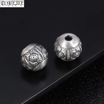 3D 100% 999 Argint Tibetan Dorje Simbol Șirag de mărgele de Argint Pur Noroc Bijuterii Margele DIY Brățară Bijuterii Concluziile